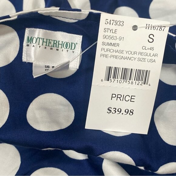 NWT Motherhood Maternity Polka Dot Dress - Picture 4 of 4